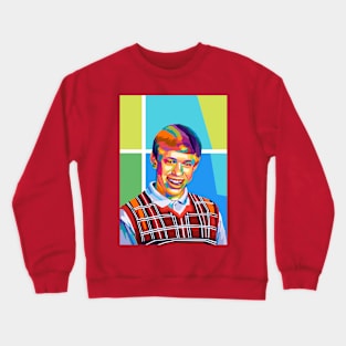 Bad Luck Brian Meme Wpap Pop Art Crewneck Sweatshirt